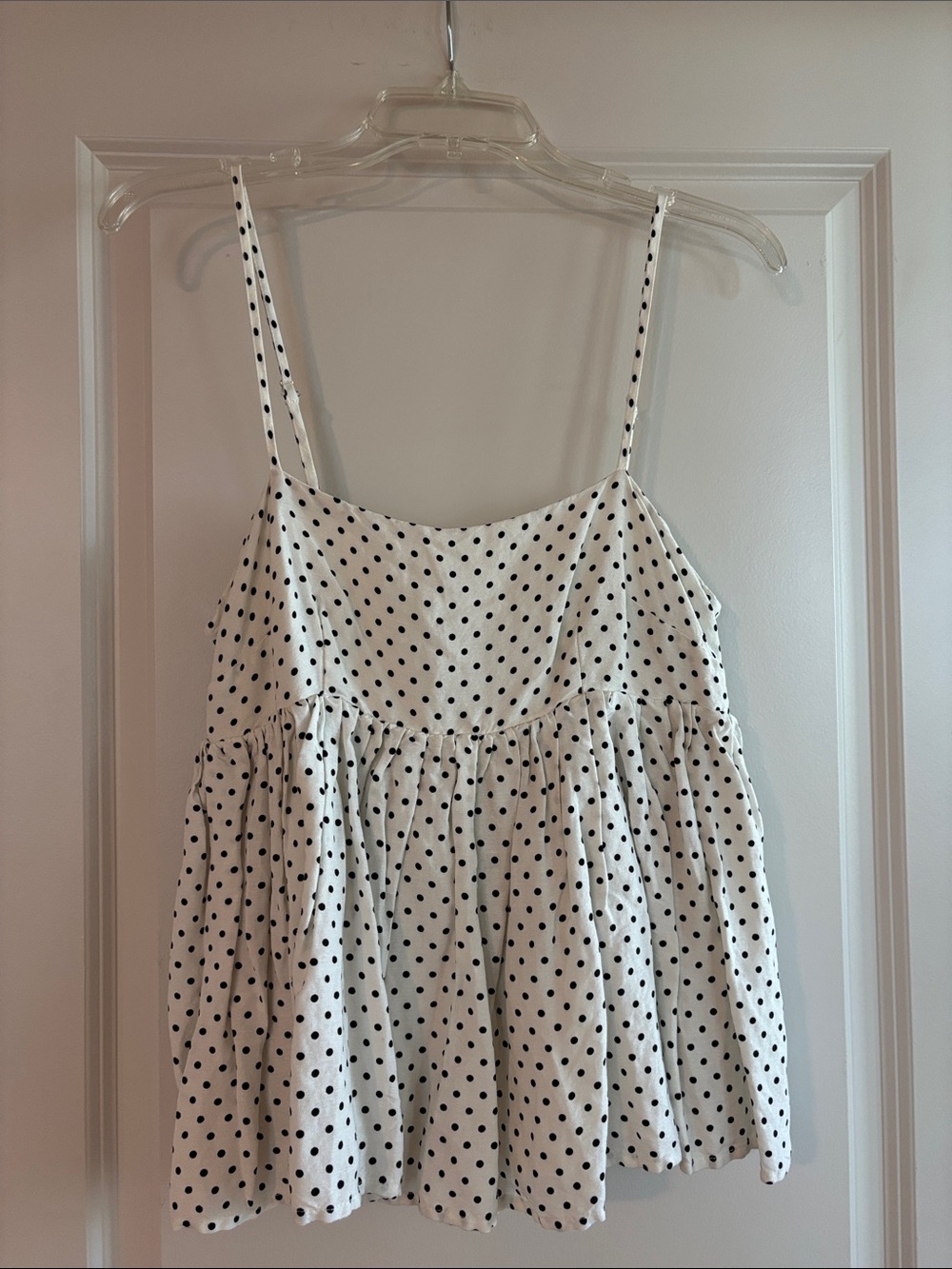 kate spade White Polka Dot Spaghetti Strap Tank Top